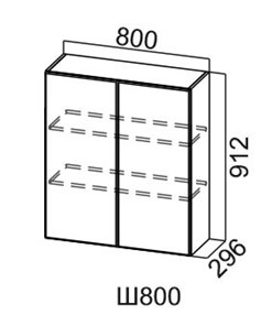 Кухонный навесной шкаф Модус, Ш800/912, цемент темный в Йошкар-Оле