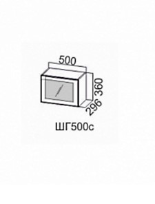 Шкаф кухонный Грейвуд, ШГ500c/360, дуб кремовый матовый в Йошкар-Оле