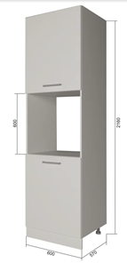 Кухонный шкаф-пенал П7 2, Мокко/Антрацит в Йошкар-Оле