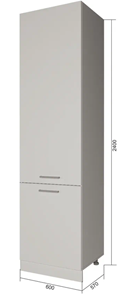 Кухонный шкаф-пенал П9 1, Серый/Белый в Йошкар-Оле