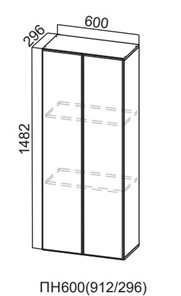 Настенный шкаф-пенал Модерн New, ПН600(720/296), МДФ в Йошкар-Оле