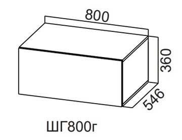 Шкаф навесной на кухню Модерн New, ШГ800г/360, МДФ в Йошкар-Оле