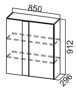 Кухонный угловой шкаф Стайл, Ш850у/912, МДФ в Йошкар-Оле