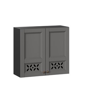Навесной шкаф Амели-3 800 ЛД 299.360.000.035, Черный/Оникс серый в Йошкар-Оле