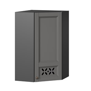 Навесной кухонный шкаф Амели-3 угловой 600 высокий ЛД 299.620.000.058, Черный/Оникс серый в Йошкар-Оле