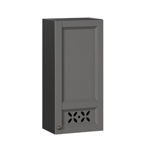 Шкаф на кухню Амели-3 высокий 400 ЛД 299.420.000.041, Черный/Оникс серый в Йошкар-Оле