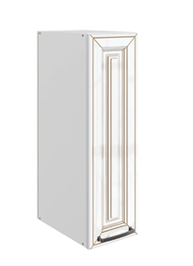 Шкаф на кухню Атланта L200 H720 (1 дв. гл.) эмаль (белый/белый глянец патина золото) в Йошкар-Оле