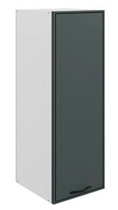 Навесной кухонный шкаф Монако L400 Н900 (1 дв. гл.), белый/грин матовый в Йошкар-Оле