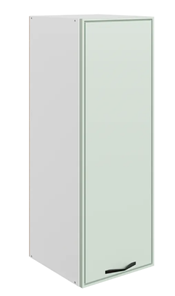 Кухонный навесной шкаф Монако L400 Н900 (1 дв. гл.), белый/ментол матовый в Йошкар-Оле