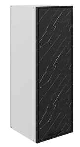 Шкаф настенный Монако L400 Н900 (1 дв. гл.), белый/мрамор блэкберн матовый в Йошкар-Оле
