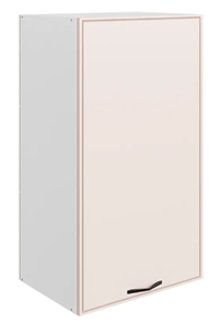 Шкаф навесной Монако L450 Н900 (1 дв. гл.), белый/айвори матовый в Йошкар-Оле