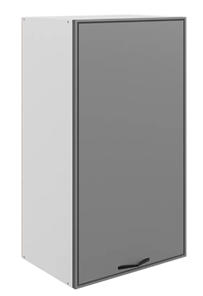 Навесной кухонный шкаф Монако L450 Н900 (1 дв. гл.), белый/графит матовый в Йошкар-Оле