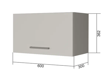 Шкаф кухонный В360, Белое гладкое Ламарти/Антрацит в Йошкар-Оле