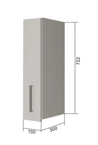 Навесной кухонный шкаф В7 15, Сатин/Антрацит в Йошкар-Оле