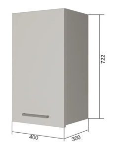 Кухонный шкаф В7 40, Сатин/Белый в Йошкар-Оле