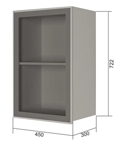 Кухонный шкаф В7 45, Стекло/Белый в Йошкар-Оле