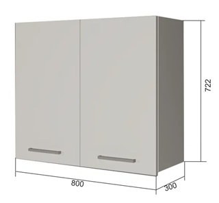 Шкаф на кухню В7 80, Серый/Антрацит в Йошкар-Оле