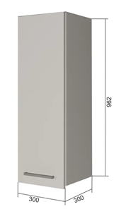 Навесной кухонный шкаф В9 30, МДФ Розовый шагрень/Антрацит в Йошкар-Оле