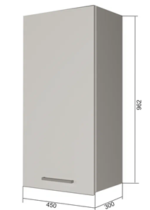 Кухонный шкаф В9 45, Сатин/Белый в Йошкар-Оле