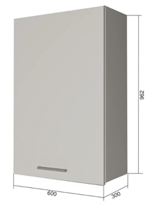 Кухонный навесной шкаф В9 60, Сатин/Белый в Йошкар-Оле