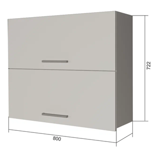 Шкаф на кухню ВГ2 80, Серый/Антрацит в Йошкар-Оле