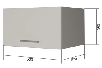 Кухонный шкаф ВГ50Г, Белое гладкое Ламарти/Белый в Йошкар-Оле