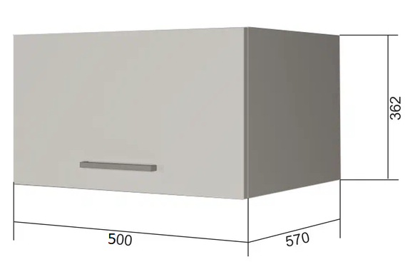Кухонный шкаф ВГ50Г, Белое гладкое Ламарти/Белый в Йошкар-Оле - изображение
