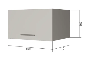 Кухонный шкаф ВГ60Г, Белое гладкое Ламарти/Антрацит в Йошкар-Оле