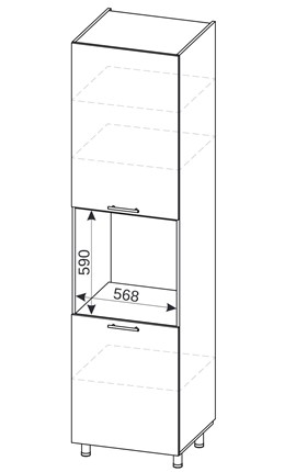 Шкаф-пенал под технику Модерн А46 МДФ матовый в Йошкар-Оле - изображение