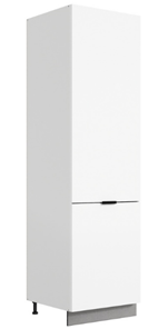 Шкаф-пенал Стоун L600 под холодильник (2 дв.гл.) (белый/джелато софттач) в Йошкар-Оле