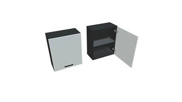 Кухонный шкаф ВС7 60, Белое гладкое Ламарти/Антрацит в Йошкар-Оле