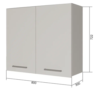 Навесной шкаф ВС7 80, Серый/Антрацит в Йошкар-Оле