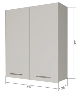 Кухонный шкаф ВС9 80, МДФ Черный матовый/Белый в Йошкар-Оле
