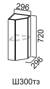 Кухонный шкаф торцевой закрытый Модерн New, Ш300тз/720, МДФ в Йошкар-Оле