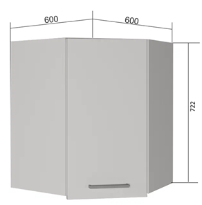Кухонный угловой шкаф ВУ7, Серый/Антрацит в Йошкар-Оле