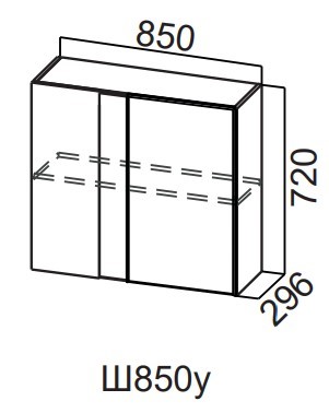 Шкаф навесной угловой Модерн New, Ш850у/720, МДФ в Йошкар-Оле - изображение