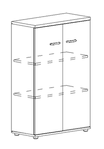 Шкаф средний закрытый Albero (78х36,4х119,4) в Йошкар-Оле