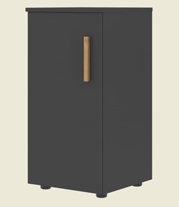 Низкий шкаф колонна с левой дверью FORTA Черный Графит FLC 40.1 (L) (399х404х801) в Йошкар-Оле