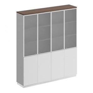 Шкаф для документов со стеклянными дверьми Speech Cube (180.2x40x203.4) СИ 315 ДГ БП ДГ/ХР в Йошкар-Оле