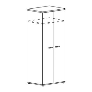 Шкаф для одежды глубокий А4, (78x59x193) белый премиум А4 9311 БП в Йошкар-Оле