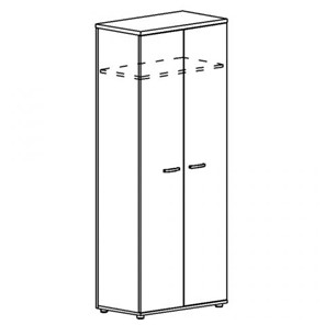 Шкаф для одежды (задняя стенка ДСП) А4, (78x43.4x193) белый премиум А4 9317 БП в Йошкар-Оле