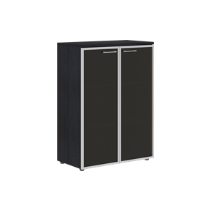 Шкаф средний со стеклянными  дверьми XTEN Дуб Юкон XMC 85.7 (850х410х1165) в Йошкар-Оле