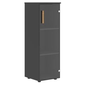 Средний шкаф колонна со стеклянной правой дверью FORTA Черный ГрафитFMC 40.2 (R) (399х404х801) в Йошкар-Оле