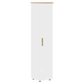 Шкаф колонна высокий с глухой дверью FORTA Белый-Дуб Гамильтон  FHC 40.1 (L/R) (399х404х1965) в Йошкар-Оле