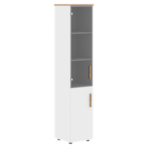 Высокий шкаф с глухой дверью колонна FORTA Белый-Дуб Гамильтон  FHC 40.2 (L/R) (399х404х1965) в Йошкар-Оле