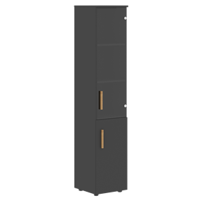 Высокий шкаф с глухой дверью колонна FORTA Черный Графит  FHC 40.2 (L/R) (399х404х1965) в Йошкар-Оле