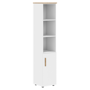 Высокий шкаф колонна с глухой малой дверью правой FORTA Белый-Дуб Гамильтон FHC 40.5 (R) (399х404х1965) в Йошкар-Оле