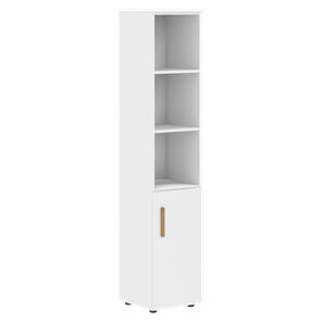 Высокий шкаф с глухой малой дверью  правой FORTA Белый FHC 40.5 (R) (399х404х1965) в Йошкар-Оле