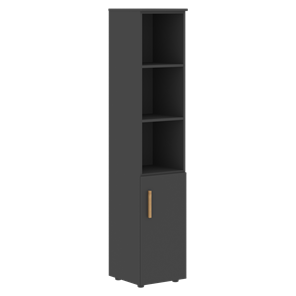 Высокий шкаф колонна с глухой малой дверью правой FORTA Черный Графит  FHC 40.5 (R) (399х404х1965) в Йошкар-Оле