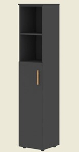Шкаф колонна высокий с глухой средней дверью левой FORTA Черный Графит  FHC 40.6 (L) (399х404х1965) в Йошкар-Оле